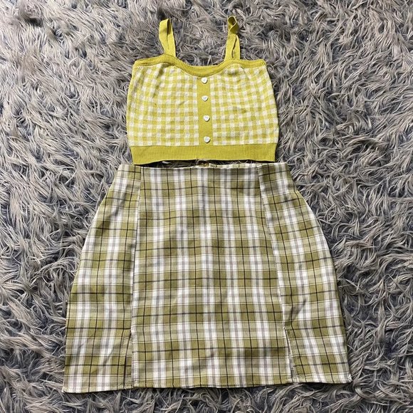 SHEIN Dresses Y2k Green Skirt Set Poshmark